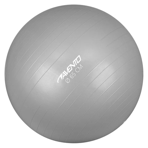 Avento Fitnessbal 65 cm zilverkleurig