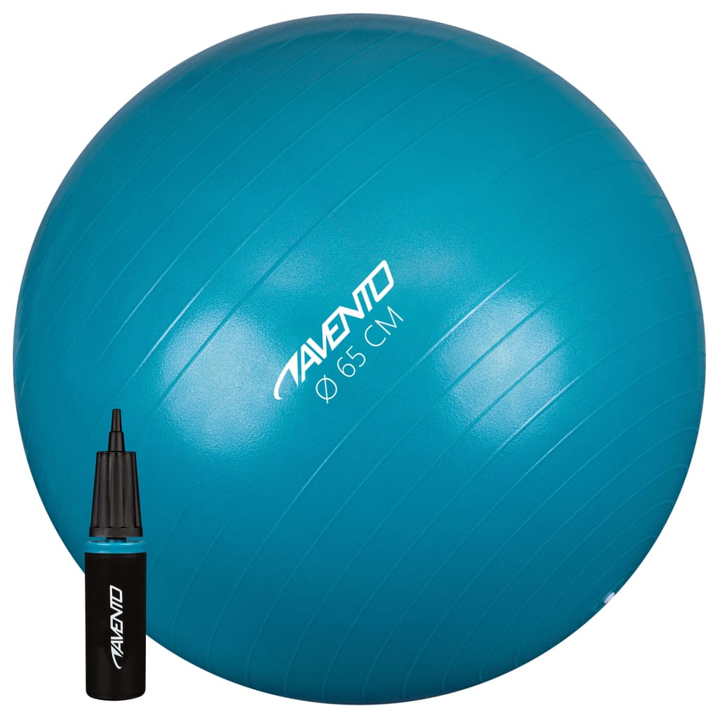 Avento Fitnessbal met pomp 65 cm blauw