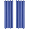 Kleur: blauw Afmetingen: 270 x 245 cm (B x H) Onderhoud: handwas Met metalen ogen Levering bevat 1 gordijn en 1 gordijnkoord Materiaal: Polyester: 100%