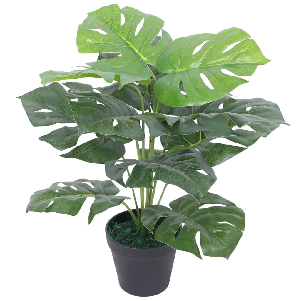 vidaXL Kunstplant met pot monstera 45 cm groen