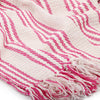 vidaXL Plaid strepen 160x210 cm katoen roze en wit