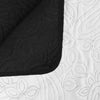 vidaXL Bedsprei dubbelzijdig 170x210 cm quilt zwart en wit