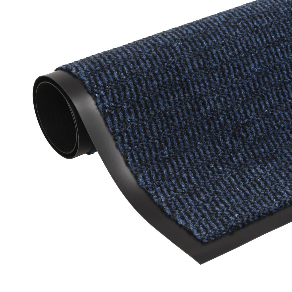vidaXL Droogloopmat rechthoekig getuft 40x60 cm blauw