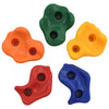Kleur: rood, blauw, oranje, groen, geel Afmetingen gele stenen: 10,5 x 9 x 4,5 cm (L x B x H) Afmetingen blauwe en rode stenen: 11,5 x 7,5 x 4 cm (L x B x H) Afmetingen groene en oranje stenen: 10,5 x 9 x 4 cm (L x B x H) Materiaal: PE Levering bevat 10 klimstenen en 20 schroeven WAARSCHUWING: Niet geschikt voor kinderen jonger dan 36 maanden. WAARSCHUWING: Uitsluitend voor huishoudelijk gebruik. WAARSCHUWING: Gebruiken onder direct toezicht van een volwassene.