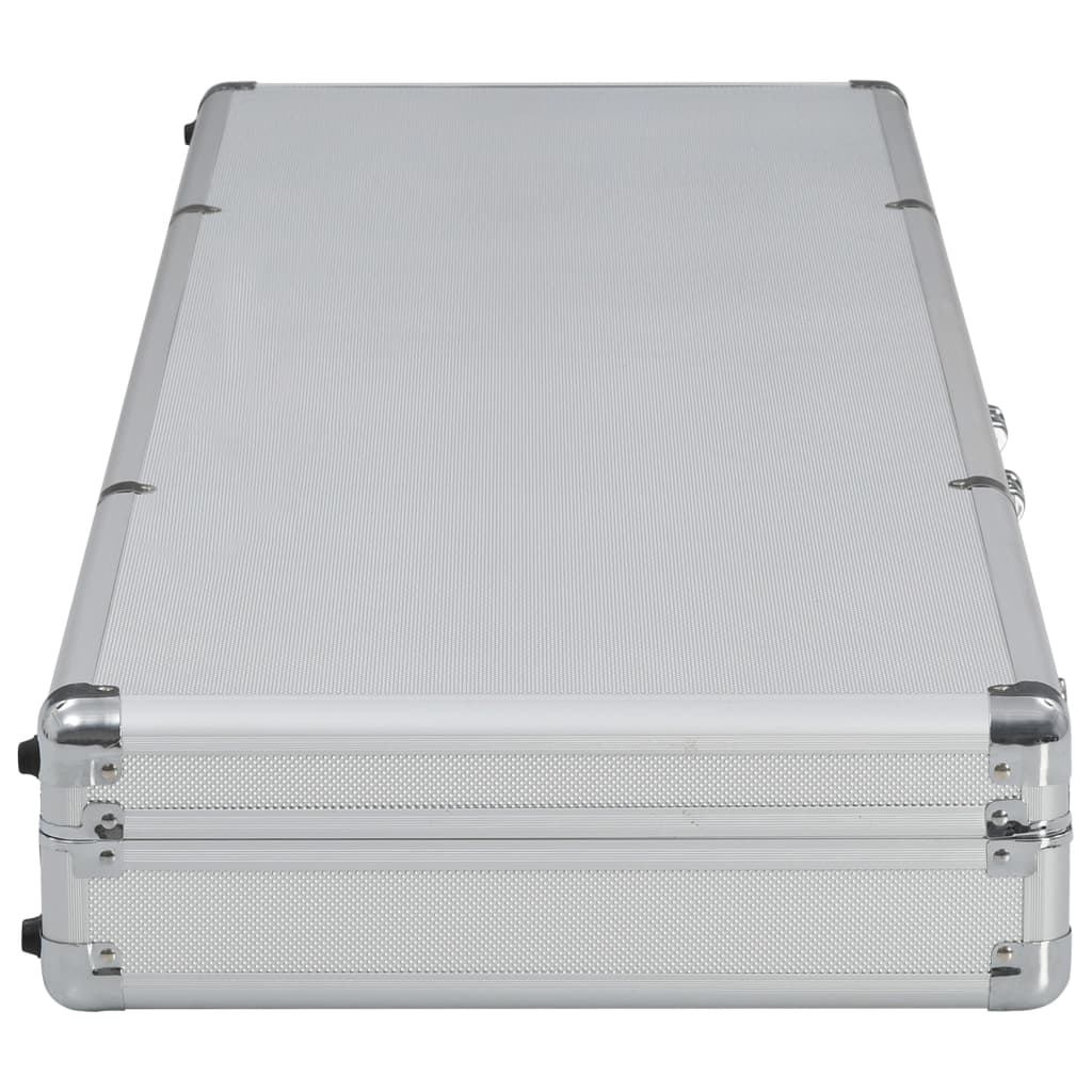 vidaXL Wapenkoffer 118x38x12 aluminium zilverkleurig