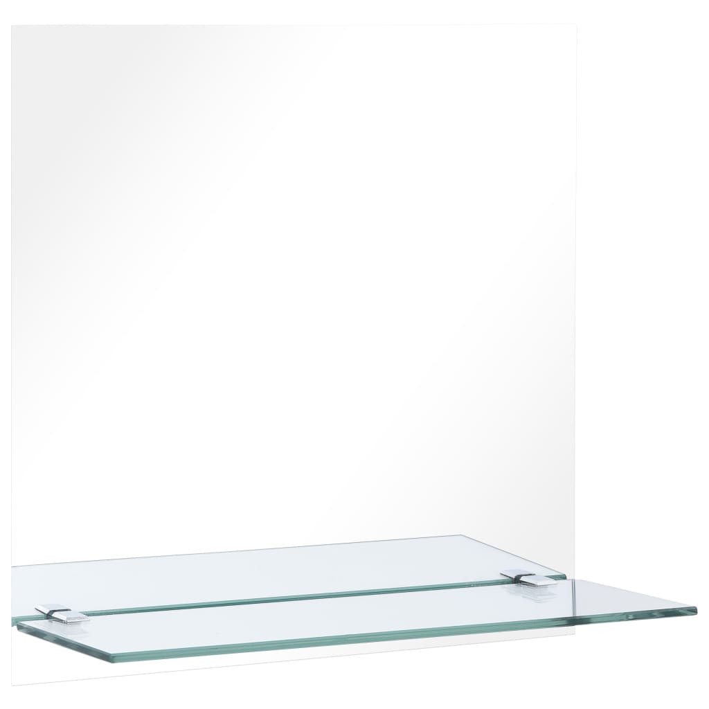 Materiaal: gehard glas Afmetingen: 30 x 30 cm (B x H) Afmetingen schap: 30 x 10 cm (B x D) Eenvoudig op de muur te monteren