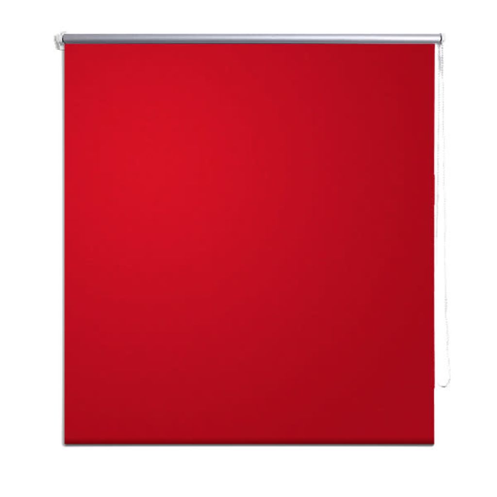 Kleur gordijn: Rood Afmetingen gordijn: 160 x 175 (B x H) Materiaal gordijn: 100% polyester Kleur bedieningsketting: wit Lengte ketting: 180 cm Diameter bovenrail: 18 mm Materiaal: Polyester: 100% Materiaal: Polyester: 100%