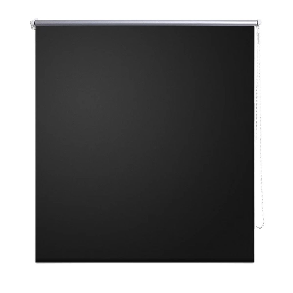 Kleur gordijn: zwart Afmetingen gordijn: 100 x 230 (B x H) Materiaal gordijn: 100% polyester Kleur bedieningsketting: wit Lengte ketting: 180 cm Diameter bovenrail: 18 mm Materiaal: Polyester: 100% Materiaal: Polyester: 100%