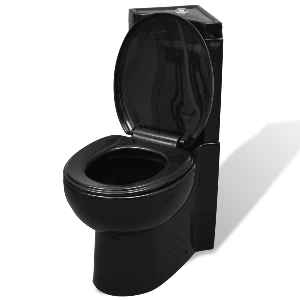 Keramisch Toilet voor in de hoek zwart