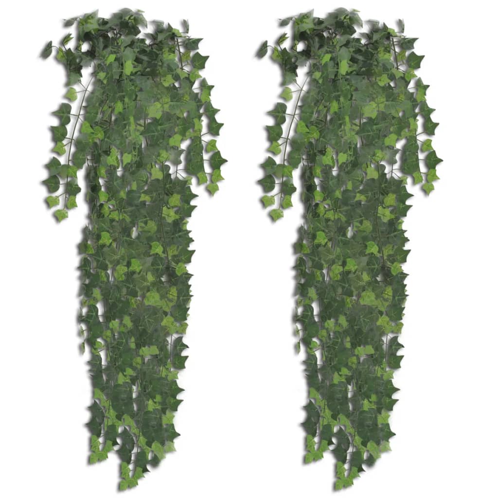 vidaXL Kunstplanten 2 st klimop 90 cm groen