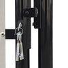 Tuinpoort dubbele deur zwart 300 x 225 cm