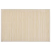 Kleur: natuurlijk Materiaal: bamboe oppervlak + gaas achterkant Grootte: 30 x 45 cm (B x L) Antislip achterkant De levering bevat 6 bamboe placemats Materiaal: Polyester: 100%