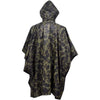Regenponcho leger waterbestendig voor kamperen/wandelen camouflage