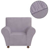 vidaXL Stretch meubelhoes voor fauteuil grijs polyester jersey