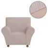 vidaXL Stretch meubelhoes voor fauteuil beige polyester jersey