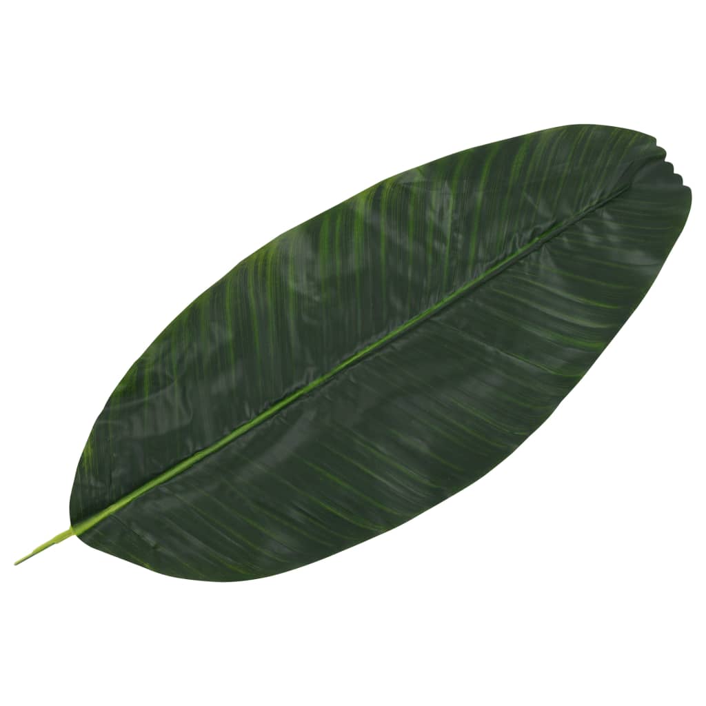 Plantensoort: banaan Kleur: groen Materiaal: kunststof Lengte: 62 cm Levering bevat 5 bladeren