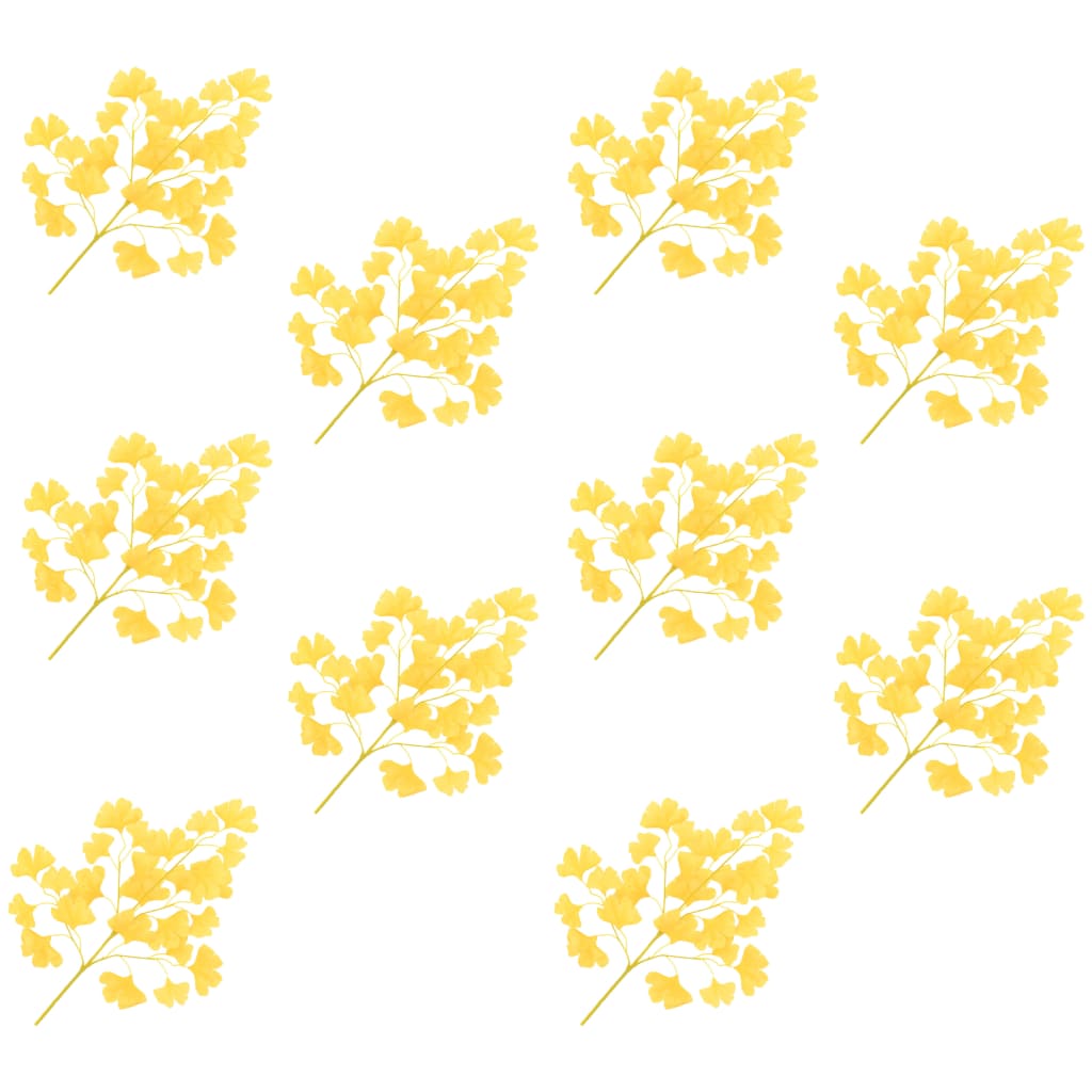 vidaXL Kunstbladeren Japanse notenboom 10 st 65 cm geel