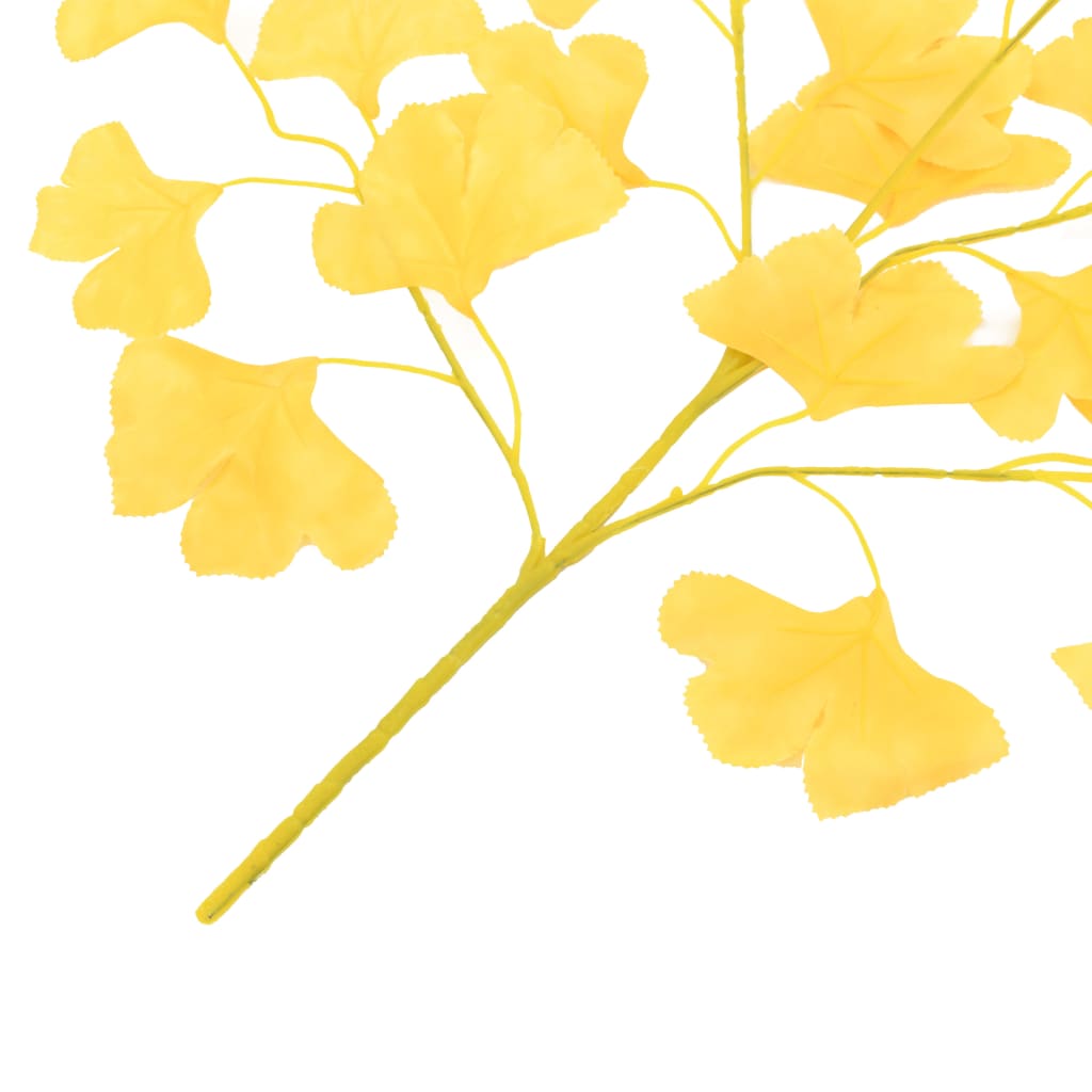 vidaXL Kunstbladeren Japanse notenboom 10 st 65 cm geel