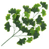 Plantensoort: Japanse notenboom Kleur: groen Materiaal: kunststof Lengte: 65 cm Aantal bladeren: 25 Levering bevat 10 takken