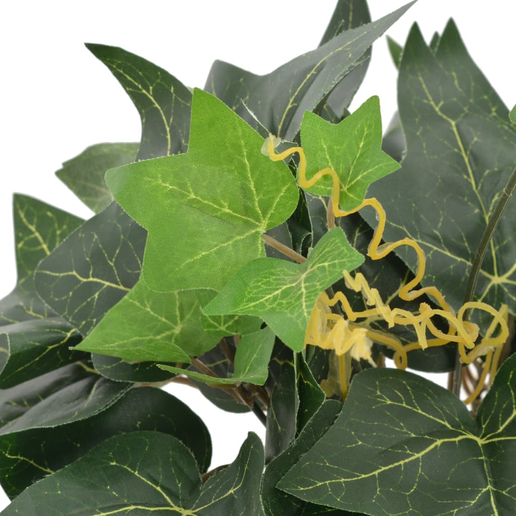 Plantensoort: klimop Kleur: groen en geel Materiaal: kunststof Hoogte: 45 cm Aantal bladeren: 68 Levering bevat 1 kunstplant en 1 pot