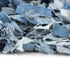 vidaXL Tapijt shaggy hoogpolig 120x170 cm denim blauw