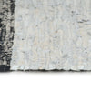 vidaXL Vloerkleed chindi handgeweven 190x280 cm leer lichtgrijs zwart