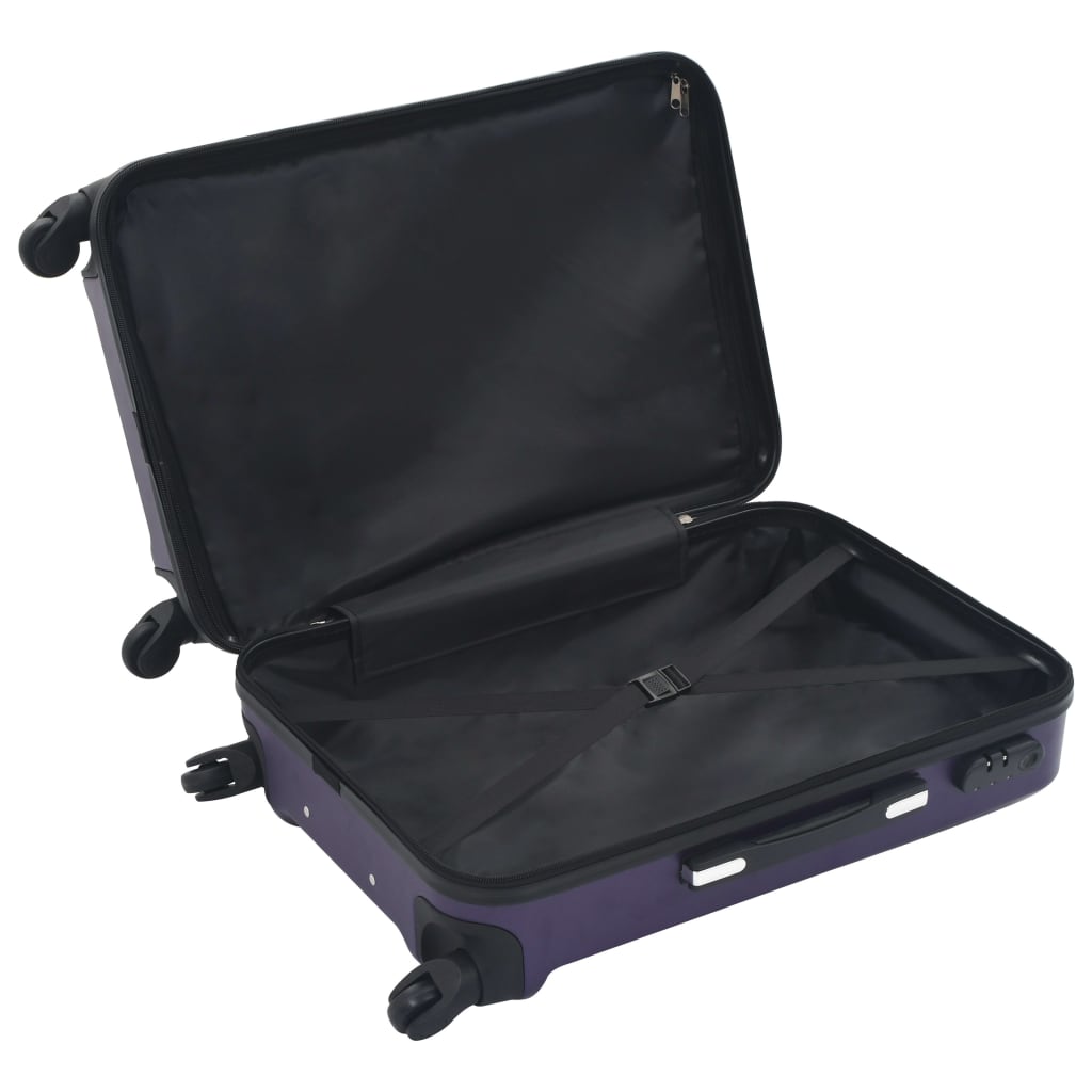 vidaXL 3-delige Harde kofferset ABS paars