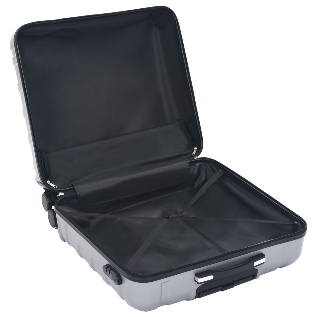 vidaXL 2-delige Harde kofferset ABS zilverkleurig