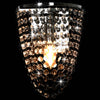 vidaXL Wandlamp met kristallen kralen ovaal E14 zilverkleurig