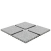 Kleur: grijs Materiaal: graniet Afmetingen: 47 x 47 x 4,5 cm (B x D x H) Totale gewicht: 100 kg Levering bevat 4 vierkante platen
