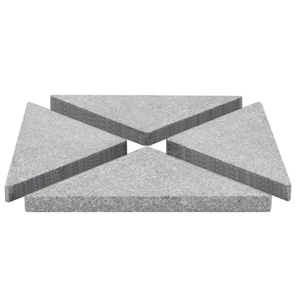 Kleur: grijs Materiaal: graniet Afmetingen: 47 x 47 x 4,8 cm (B x D x H) Gewicht: 60 kg Levering bevat 4 driehoekige platen
