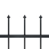 vidaXL Tuinhek met speren bovenkant 1,7x1,2 m staal zwart