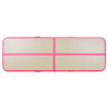 vidaXL Gymnastiekmat met pomp opblaasbaar 400x100x10 cm PVC roze
