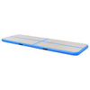 vidaXL Gymnastiekmat met pomp opblaasbaar 400x100x10 cm PVC blauw