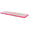 vidaXL Gymnastiekmat met pomp opblaasbaar 700x100x10 cm PVC roze