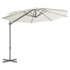 Deze parasol heeft een stevig aluminium frame, een groot uv-bestendig doek en een draagbare voet, waardoor hij je perfect tegen zonlicht zal beschermen. Deze parasol kan eenvoudig geopend en gesloten worden door aan de knop op de paal te draaien. De aluminium paal zorgt er samen met de 8 stevige aluminium baleinen voor dat de parasol erg duurzaam is. Het exclusieve ontwerp van deze parasol stelt je in staat om hem te kantelen en 360 graden te draaien om het zonlicht te blokkeren. Bovendien zorgt de grot...