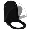 vidaXL Toiletbril soft-close met quick-release ontwerp zwart