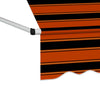 vidaXL Luifel handmatig uittrekbaar 250 cm oranje en bruin