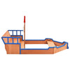 vidaXL Zandbak piratenschip 190x94,5x136 cm vurenhout