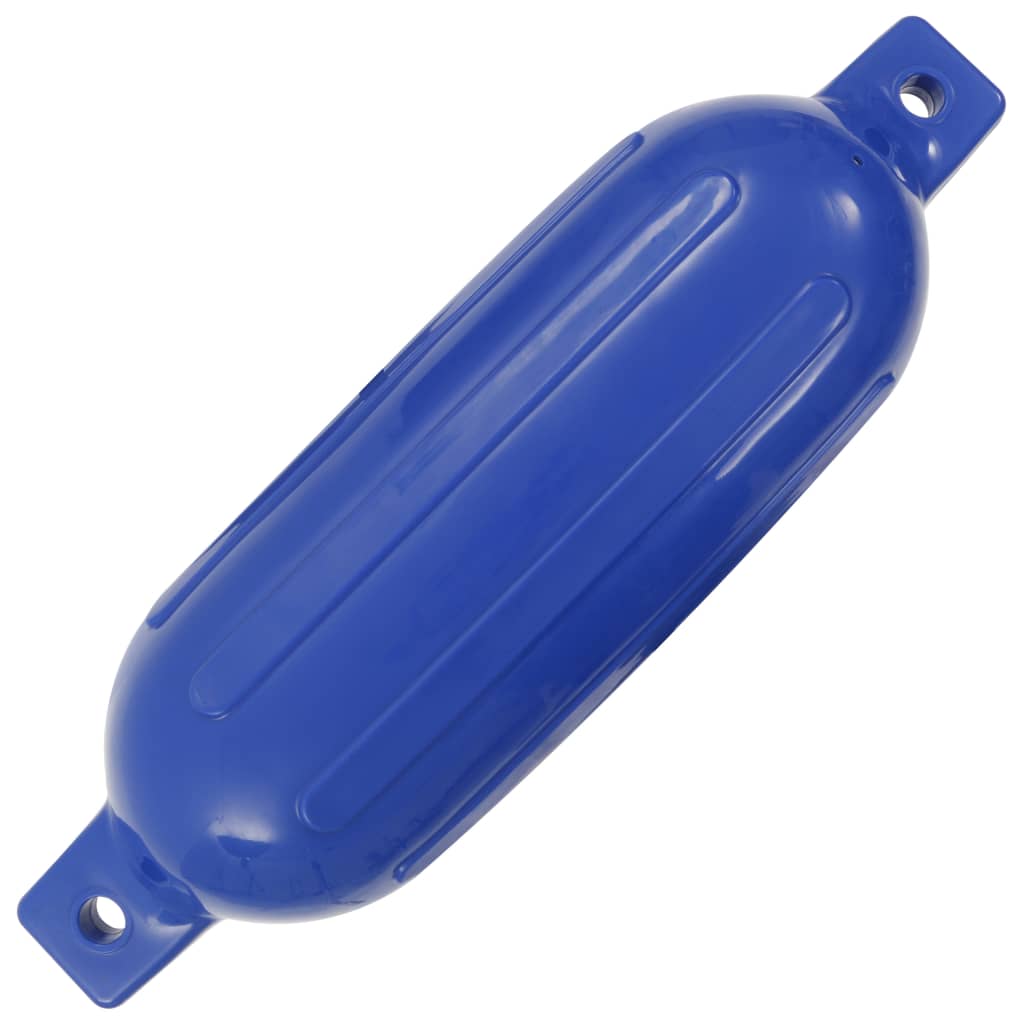 Kleur: blauw Materiaal: PVC Afmetingen: 58,5 x 16,5 cm (L x B) Levering bevat: 4 x bootstootkussen 1 x pomp