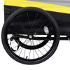vidaXL Fietskar 2-in-1 aanhanger loopwagen XXL geel grijs en zwart
