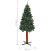 Kerstboom Met Echt Hout En Dennenappels Smal 150 Cm Pvc