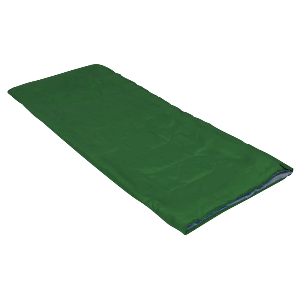 Kleur: groen Materiaal: polyester Afmetingen: 165 x 75 cm (L x B) Gewicht: 670 g Met dubbele rits Maximale temperatuur: 25 °C Comfortabele temperatuur: 20 °C Extreme temperatuur: 15 °C Inclusief opbergzak