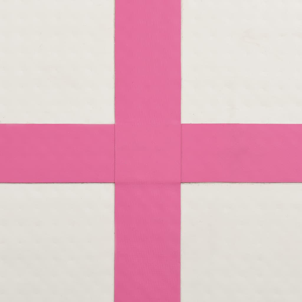 Kleur: roze en grijs Materiaal: hoge-dichtheid PVC en PVC-stof Afmetingen: 500 x 100 x 15 cm (L x B x D) Inclusief pomp