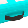 vidaXL Gymnastiekmat met pomp opblaasbaar 800x100x15 cm PVC groen