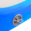 vidaXL Gymnastiekmat met pomp opblaasbaar 600x100x20 cm PVC blauw