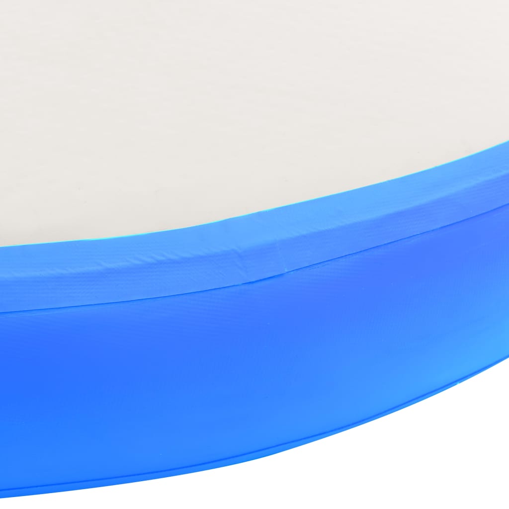 vidaXL Gymnastiekmat met pomp opblaasbaar 100x100x15 cm PVC blauw