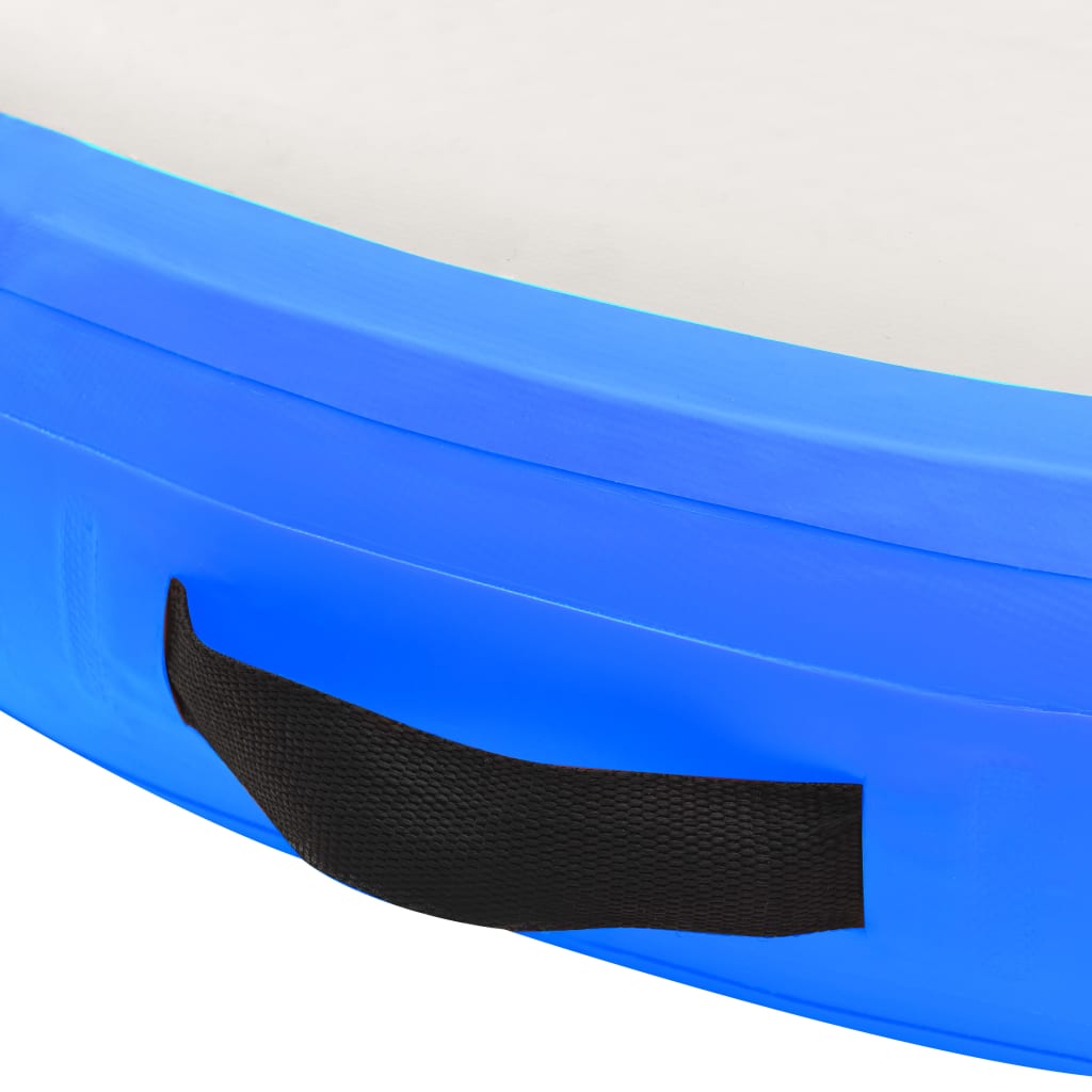 vidaXL Gymnastiekmat met pomp opblaasbaar 100x100x15 cm PVC blauw