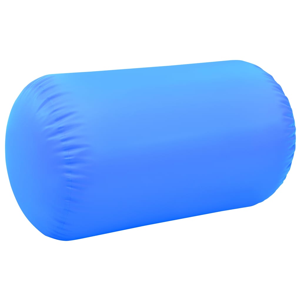 vidaXL Gymnastiekrol met pomp opblaasbaar 100x60 cm PVC blauw