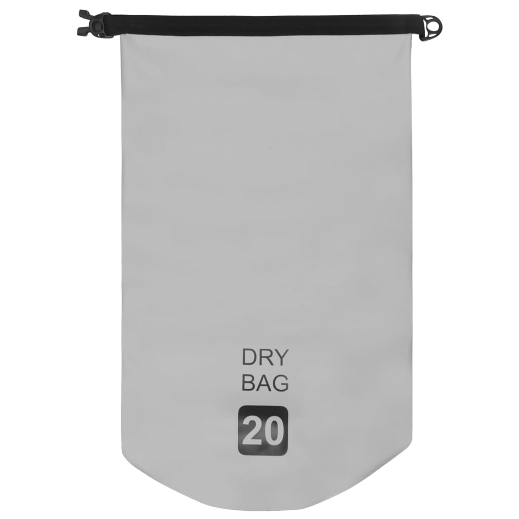 vidaXL Drybag 20 L PVC grijs
